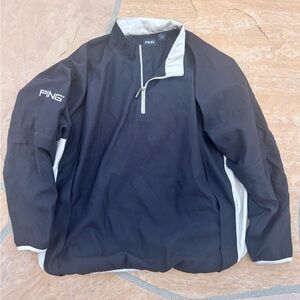 Ping Men's Black and Gray Windbreaker